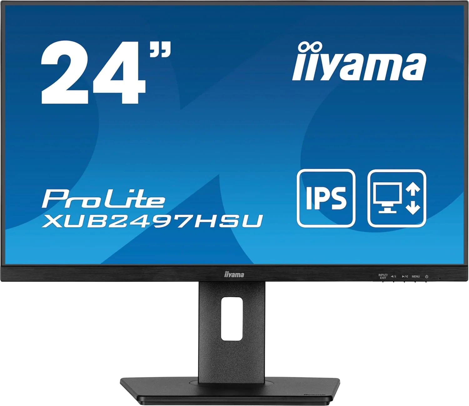 Iiyama XUB2497HSU-B2 24 inch IPS slim bezel, 100Hz, 1ms (MPRT), 1920x1080, HDMI/DP, 2 x USB, Height Adjustable Stand, TCO09 & TUV-GS, 5 Yr Warranty