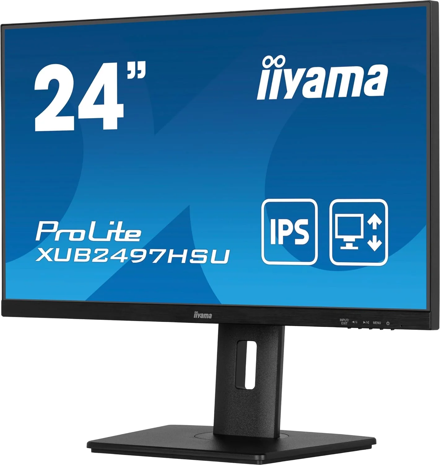 Iiyama XUB2497HSU-B2 24 inch IPS slim bezel, 100Hz, 1ms (MPRT), 1920x1080, HDMI/DP, 2 x USB, Height Adjustable Stand, TCO09 & TUV-GS, 5 Yr Warranty - Image 3