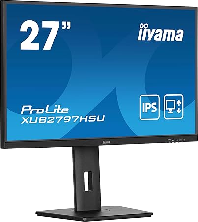 Iiyama XUB2797HSU-B2 27 inch IPS slim bezel, 100Hz, 1ms (MPRT), 1920x1080, HDMI/DP, 2 x USB, Height Adjustable Stand, TCO09 & TUV-GS, 5 Yr Warranty - Image 2