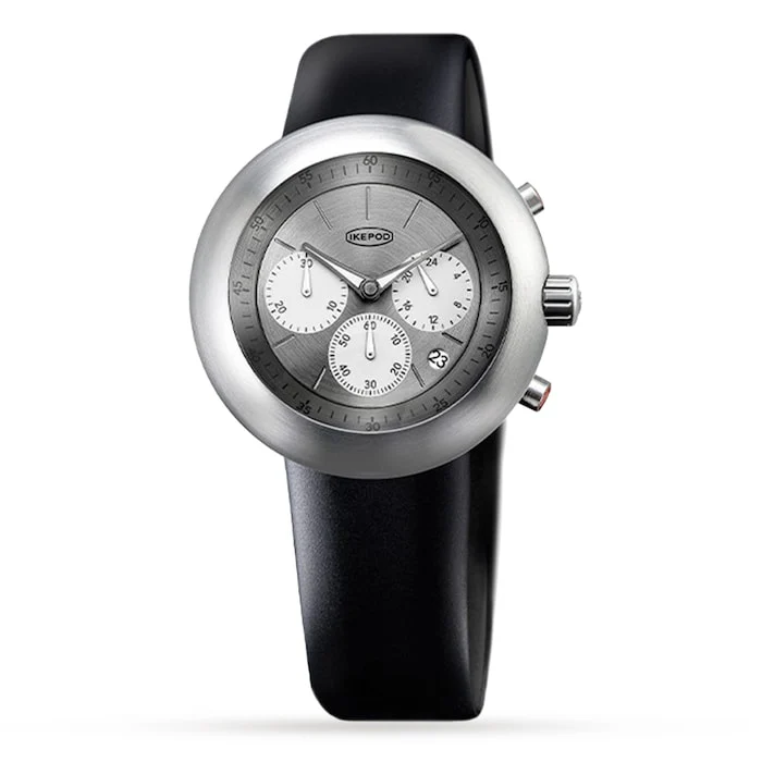 IKEPOD Quartz 44mm Men’s Watch with Silver Material Dial, Stainless Steel Case, 50m Water Resistant / C009-SI-LB