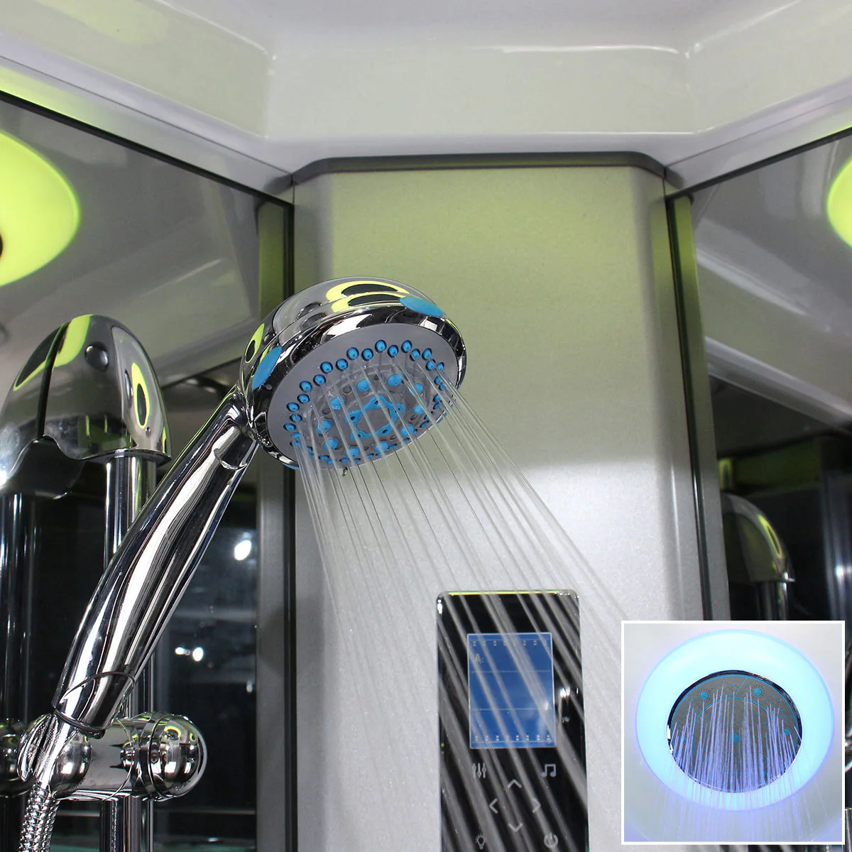 Insignia Diamond 1000mm Quadrant Steam Shower with Chrome Frame - Image 3