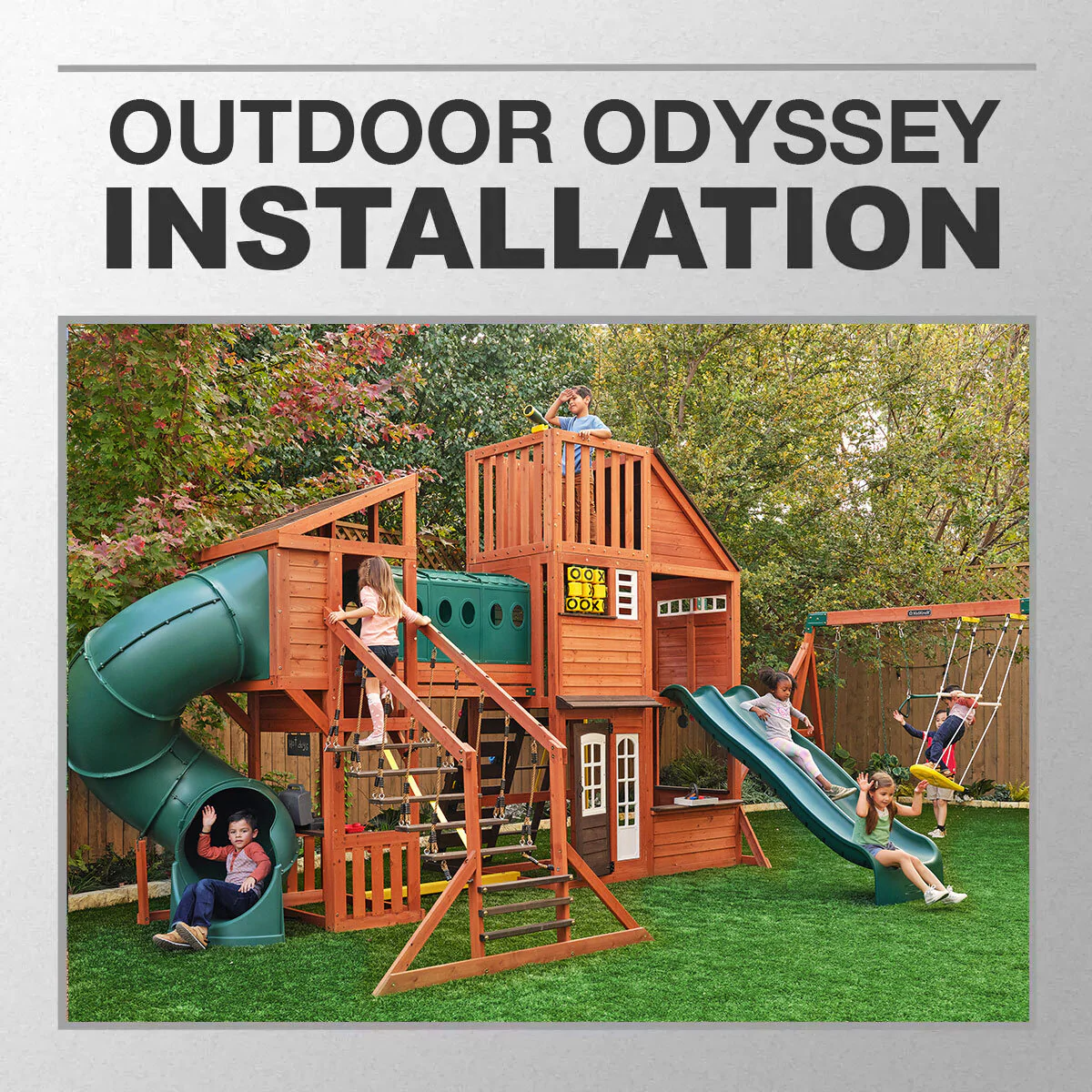 Installation Service for #2622166 Outdoor Odyssey Playcentre and Wooden Swing Set - Image 2