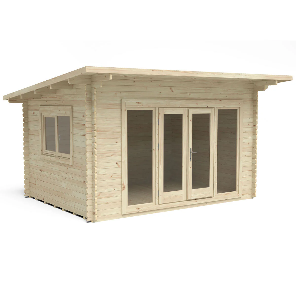 Installed Forest Garden Melbury 45mm Log Cabin 13ft 1" x 9ft 8" (4 x 3 m) - Image 7
