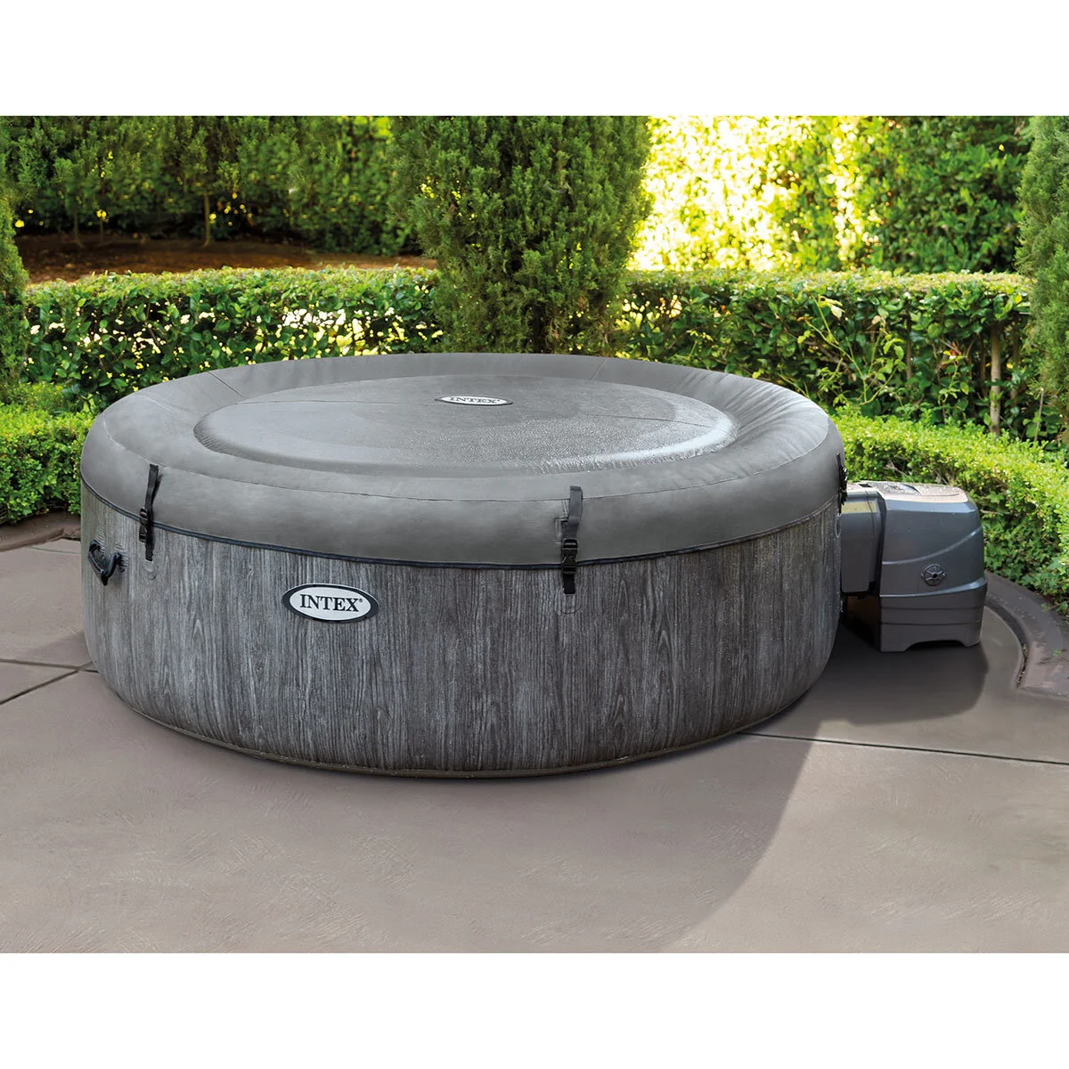 Intex PureSpa Greywood Deluxe 6 Person Inflatable Hot Tub - Image 3