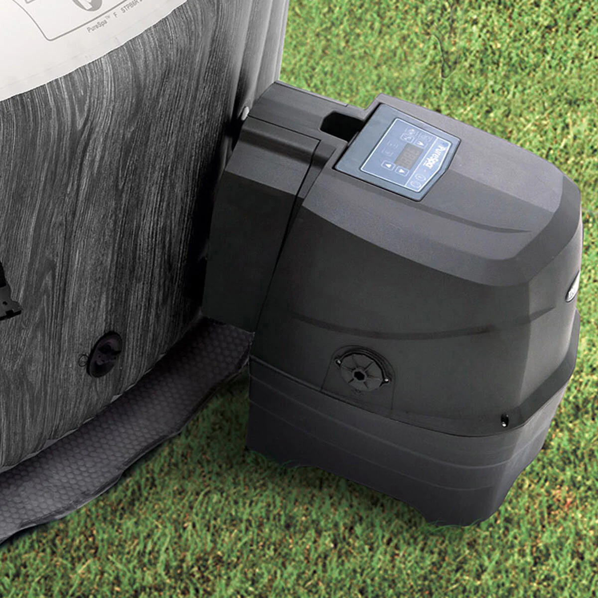 Intex PureSpa Greywood Deluxe 6 Person Inflatable Hot Tub - Image 5