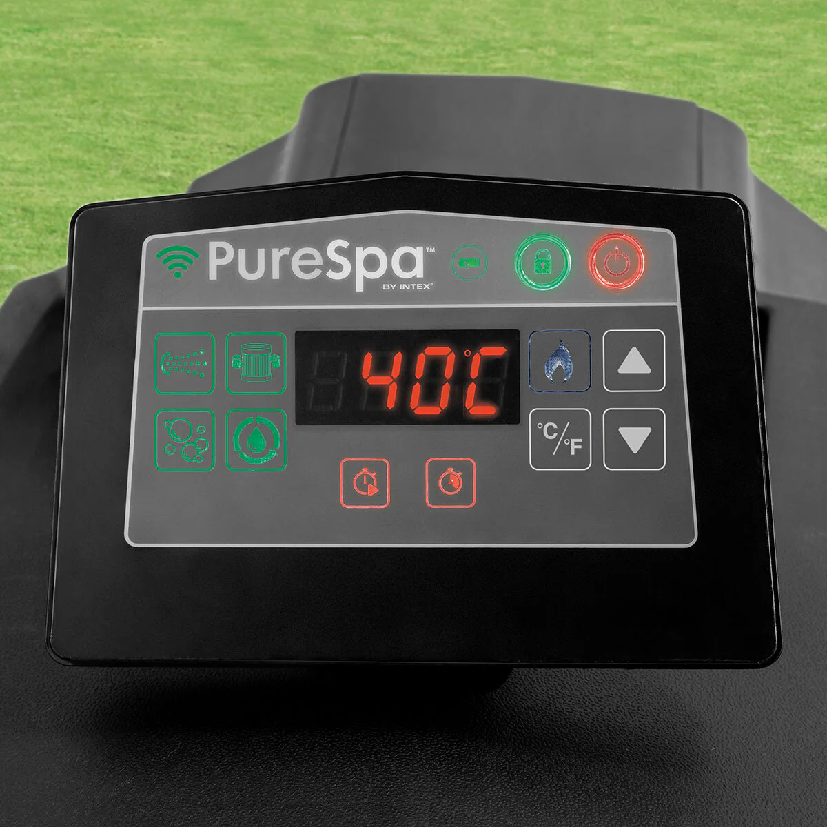 Intex PureSpa Greywood Deluxe 6 Person Inflatable Hot Tub - Image 7