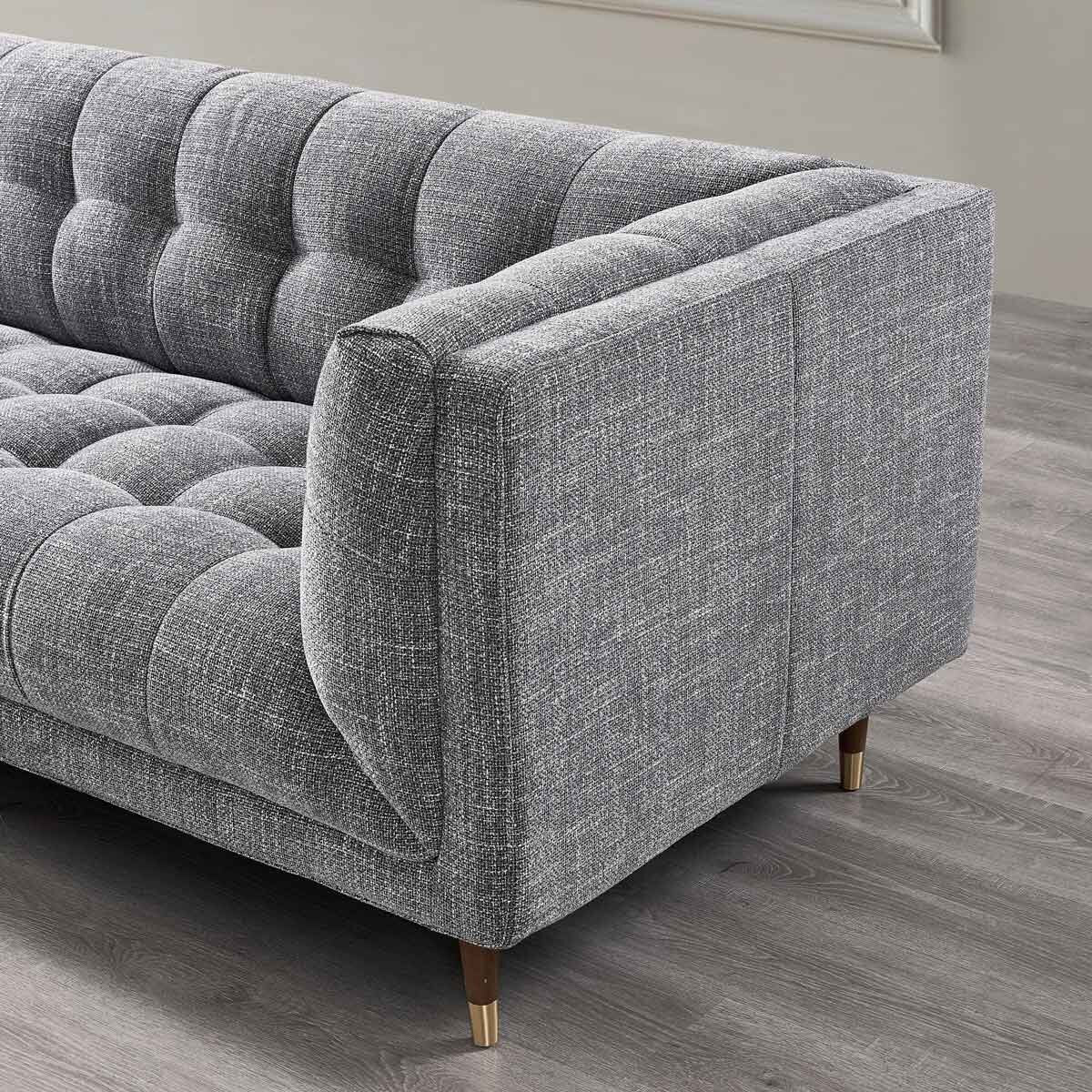 Isla Grey Fabric Large 3 Seater Sofa - Image 3