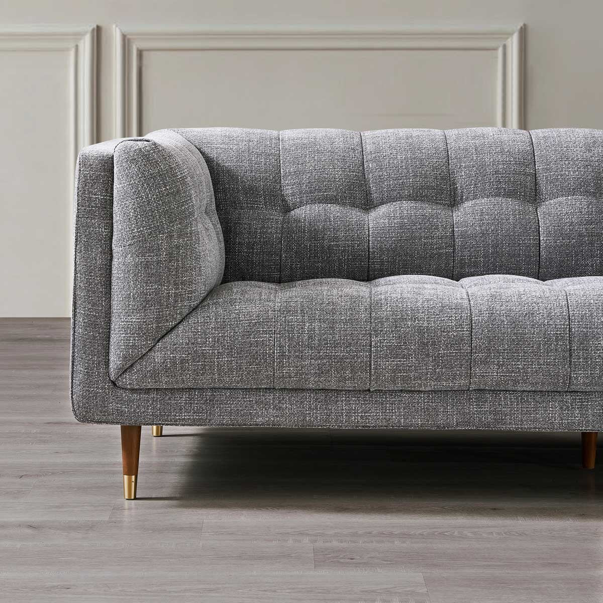 Isla Grey Fabric Large 3 Seater Sofa - Image 4