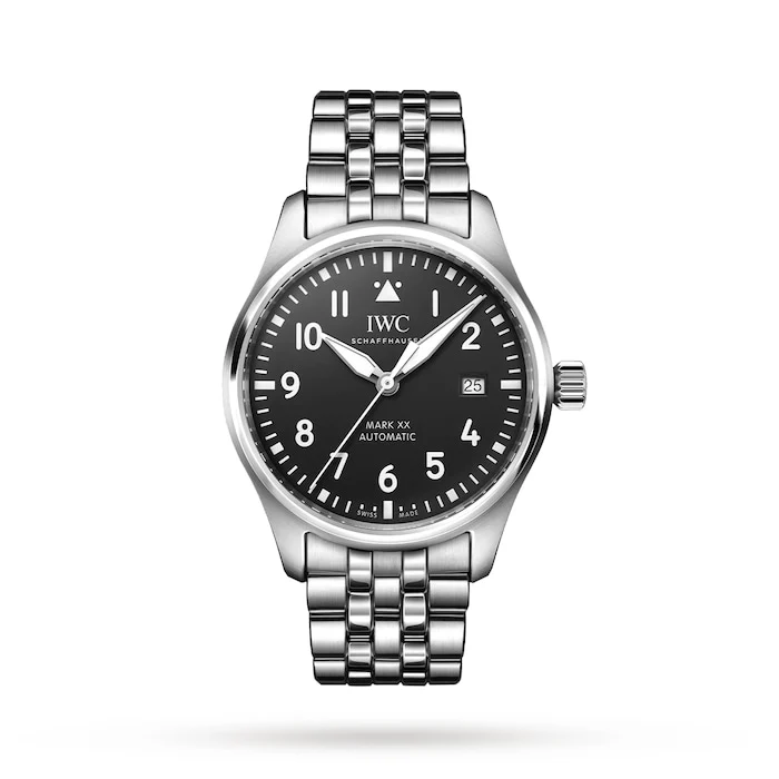 IWC Automatic 40mm Men’s Watch with Black Material Dial, Stainless Steel Case & Bracelet, 100m Water Resistant / IW328202