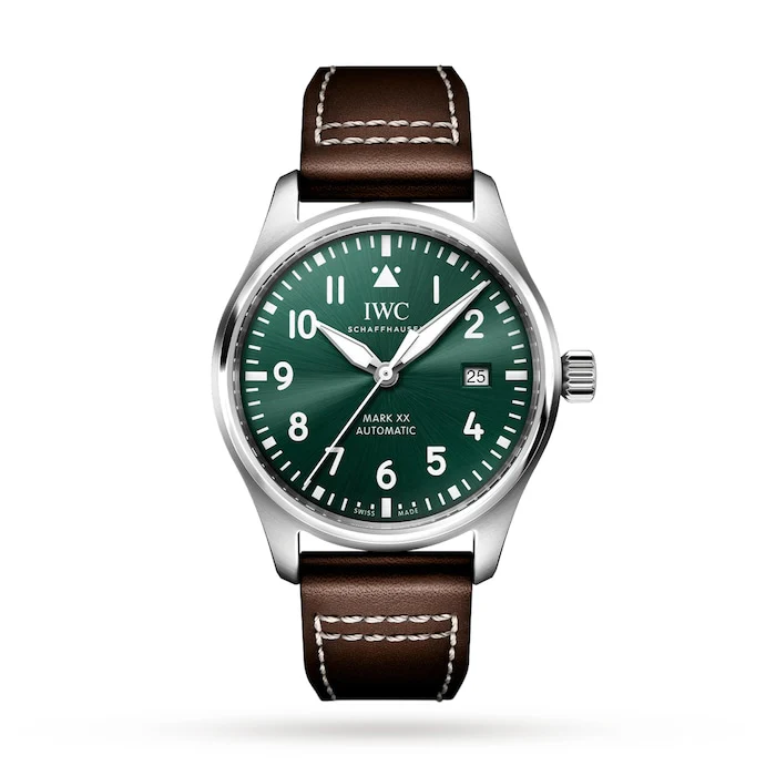 IWC Automatic 40mm Men’s Watch with Green Material Dial, Stainless Steel Case, 100m Water Resistant / IW328205