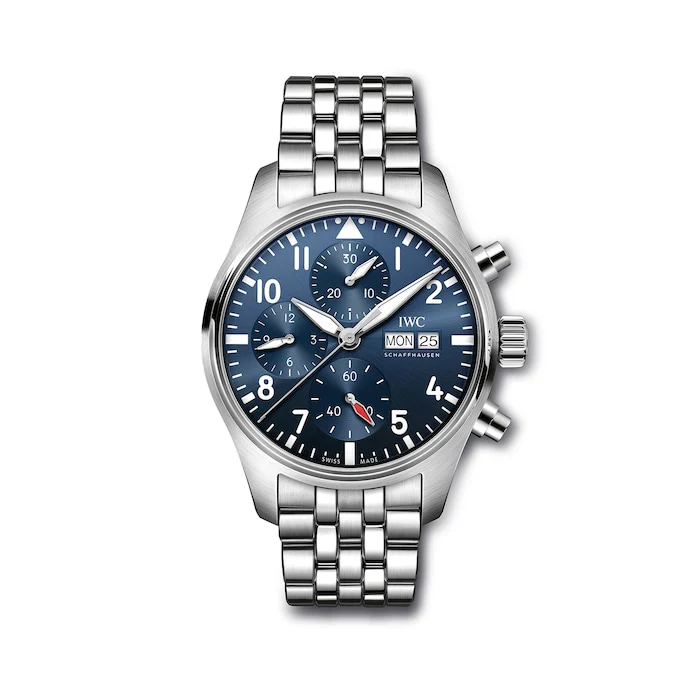 IWC Automatic 41mm Men’s Watch with Blue Material Dial, Stainless Steel Case & Bracelet, 100m Water Resistant / IW388102