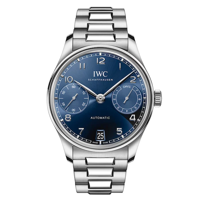 IWC Automatic 42mm Men’s Watch with Blue Material Dial, Stainless Steel Case & Bracelet, 50m Water Resistant / IW501704