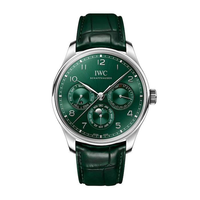 IWC Automatic 42mm Men’s Watch with Green Material Dial, Stainless Steel Case, 30m Water Resistant / IW344207