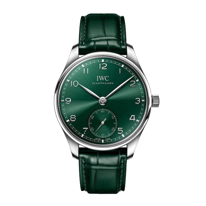 IWC Automatic Men’s Watch with Green Material Dial, Stainless Steel Case, 30m Water Resistant / IW358310