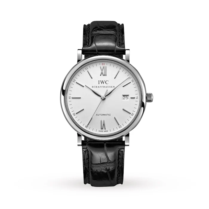 IWC Elegance Automatic 40mm Men’s Watch with Silver Material Dial, Stainless Steel Case, 30m Water Resistant / IW356501