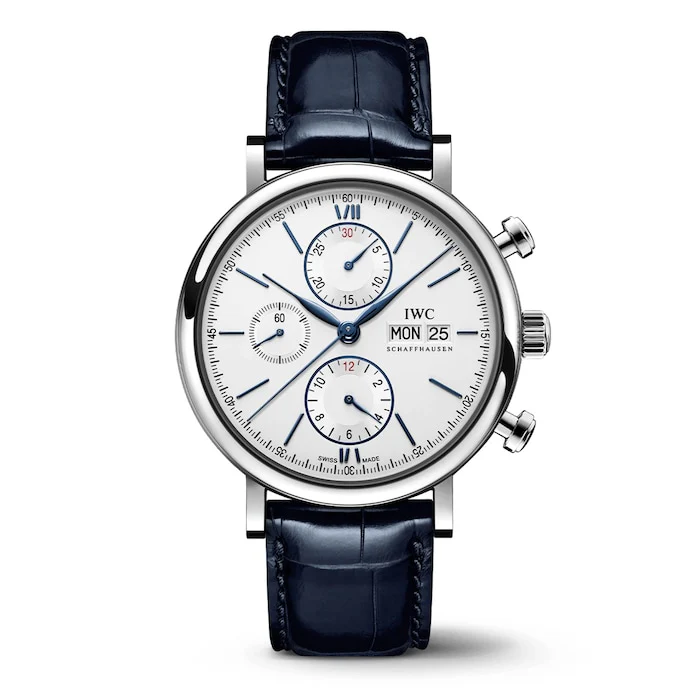 IWC Elegance Automatic 42mm Men’s Watch with White Material Dial, Stainless Steel Case, 30m Water Resistant / IW391037