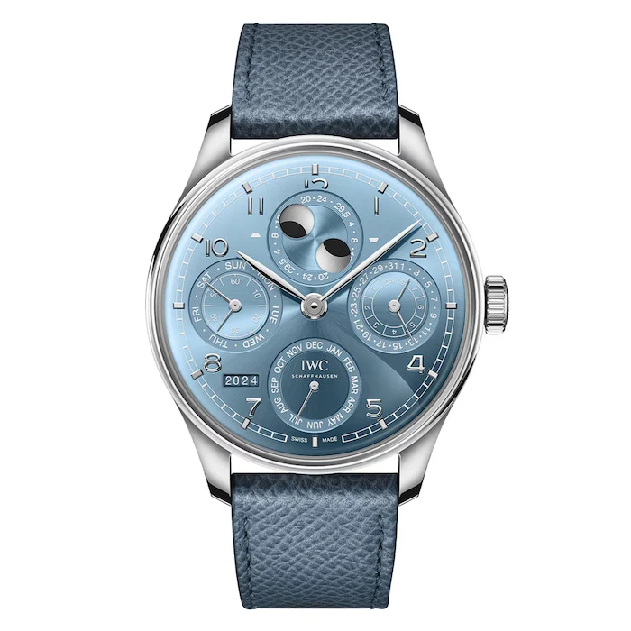 IWC Manual Wind 44mm Men’s Watch with Blue Material Dial, Gold Case, 50m Water Resistant / IW503703