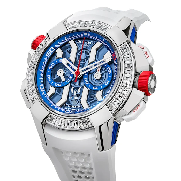 Jacob & Co Automatic 47mm Men’s Watch with Blue Material Dial, Titanium Case, 200m Water Resistant / EC423.32.OE.LL.JHB4S