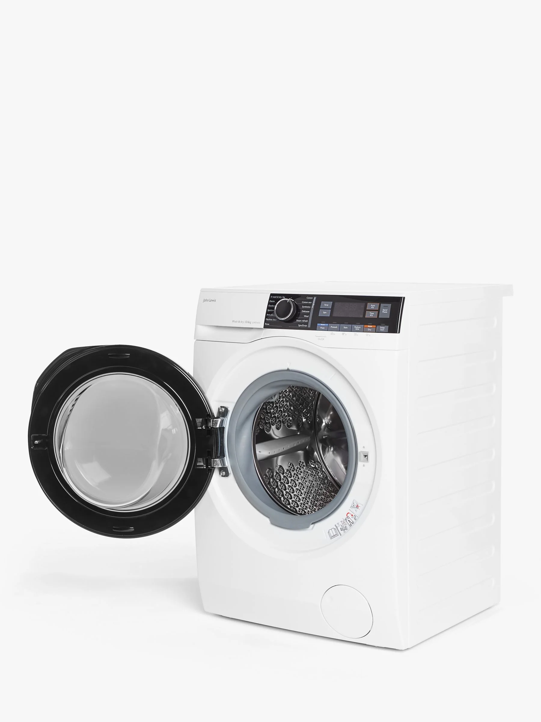 John Lewis JLWD1615 Freestanding Washer Dryer, 10kg/6kg Load, 1600rpm Spin, White - Image 7
