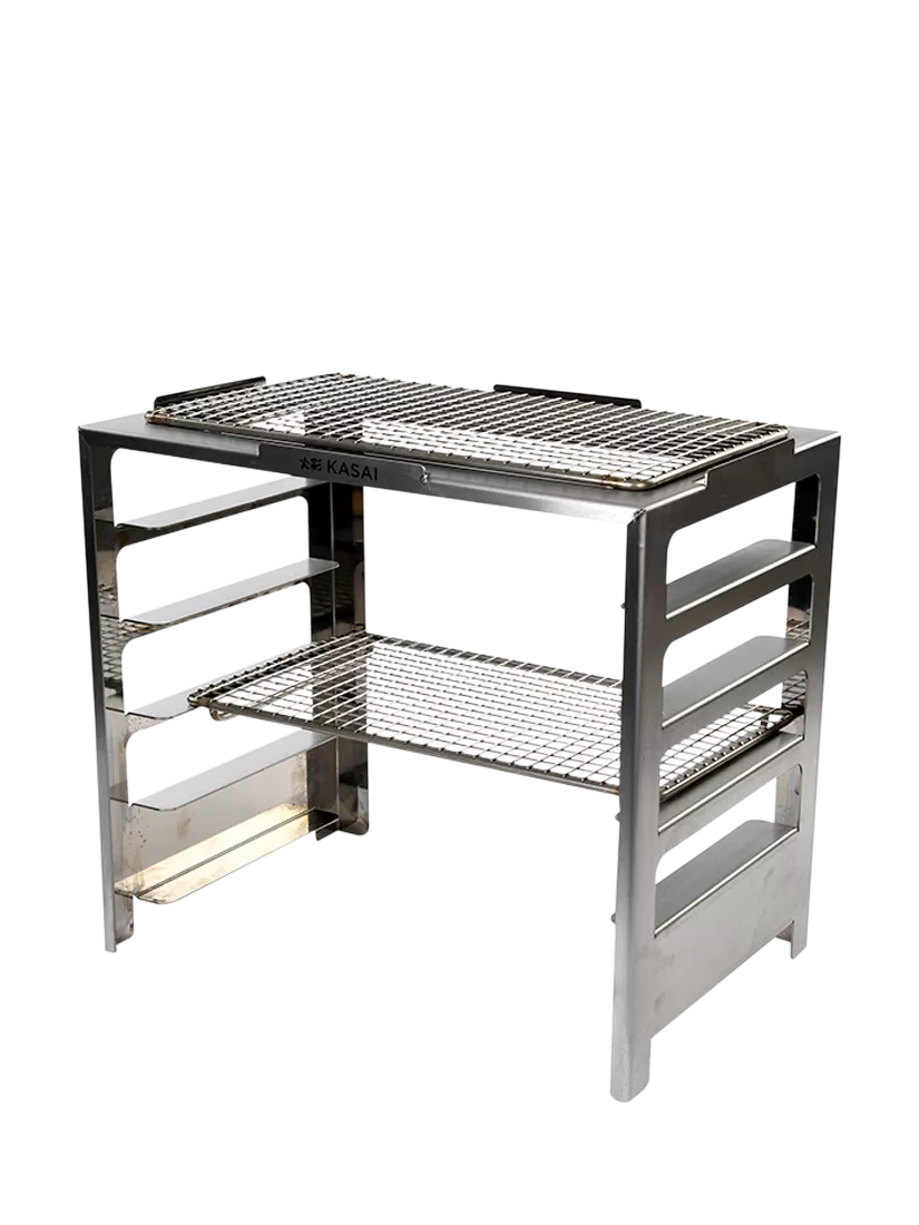 Kasai Little Konro Grill Charcoal BBQ with Heat Mat, Robata & 6 Skewer Rack - Image 4