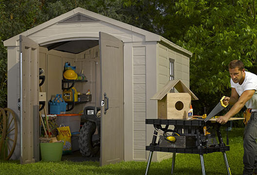 Keter Factor Shed 8x11ft Storage Shed- Brown - Image 3