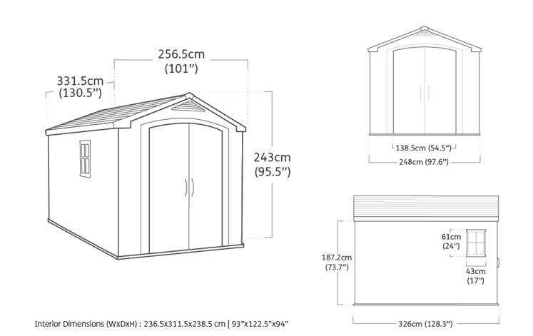Keter Factor Shed 8x11ft Storage Shed- Brown - Image 5
