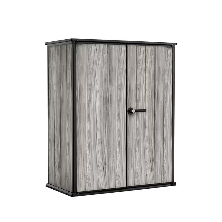 Keter Storm Grey Signature Alto 4ft 6" x 2ft 4" (1.4 x 0.7m) 1,415 Litre Vertical Storage Shed with Shelves - Image 6