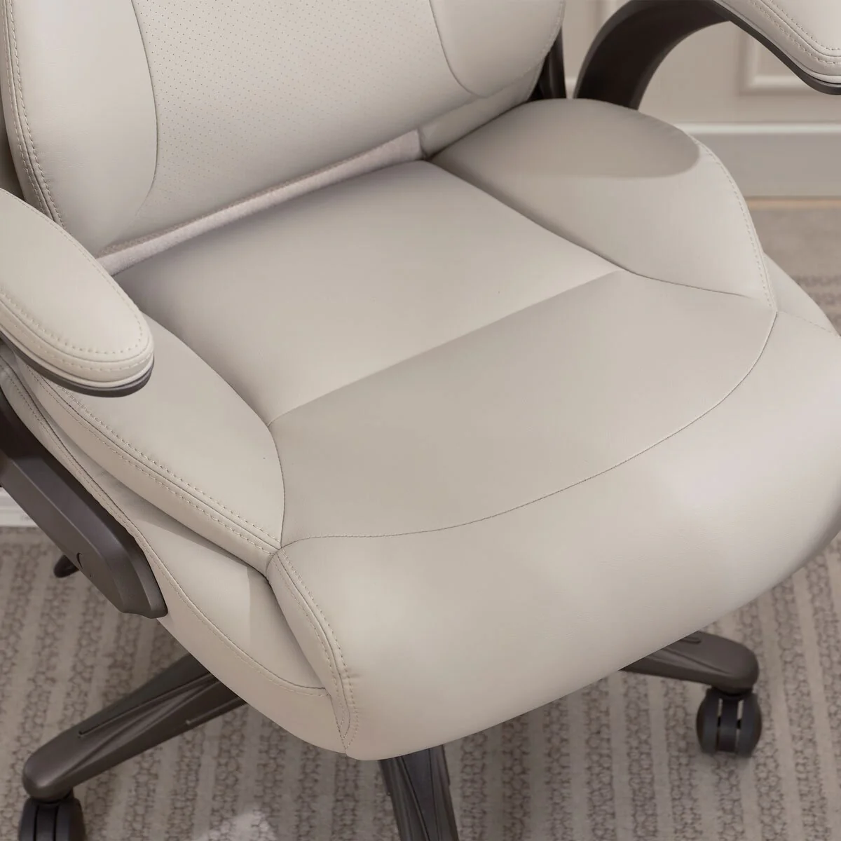La-Z-Boy Air Lumbar Manager's Office Chair with Flip Up Arms, Beige - Image 5