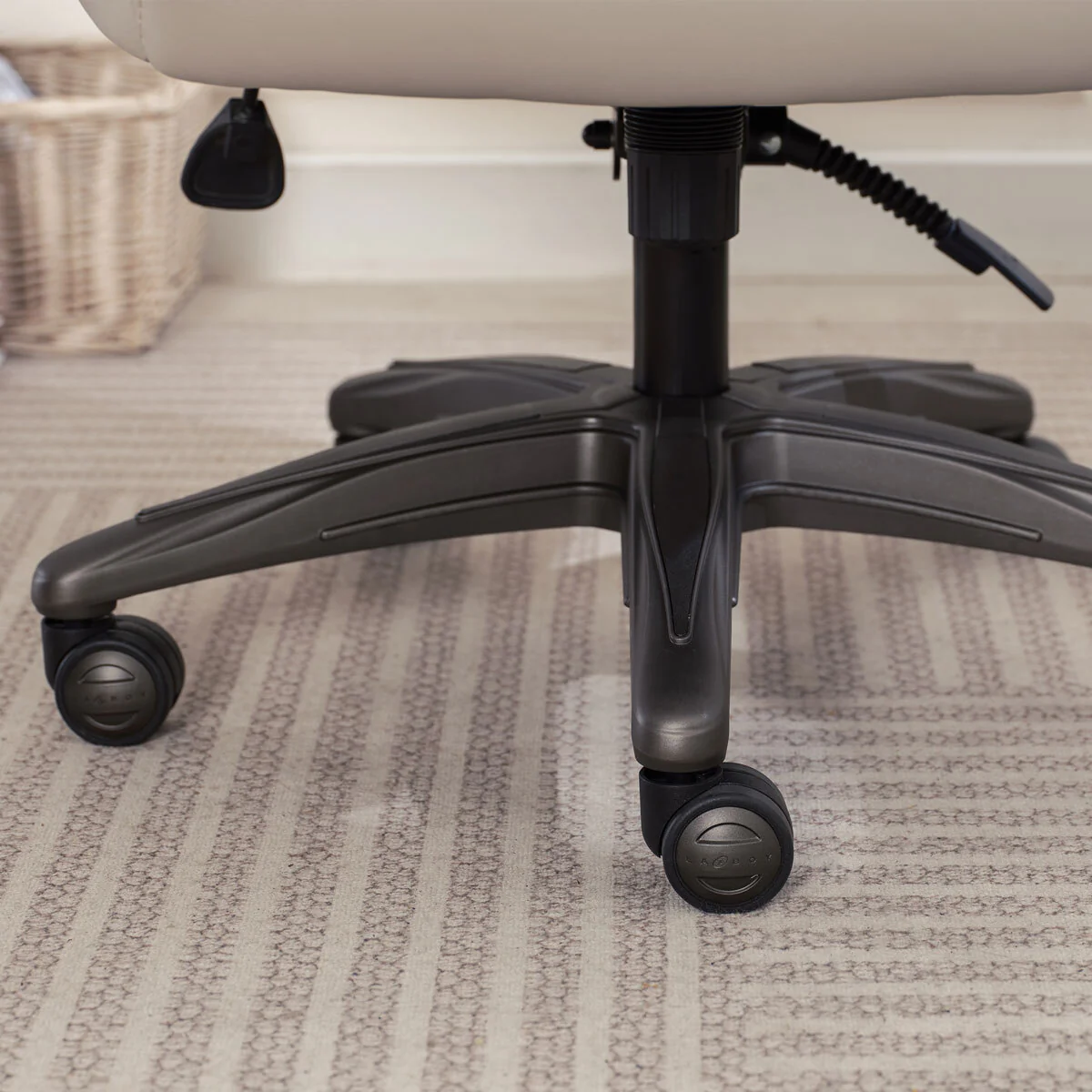 La-Z-Boy Air Lumbar Manager's Office Chair with Flip Up Arms, Beige - Image 7