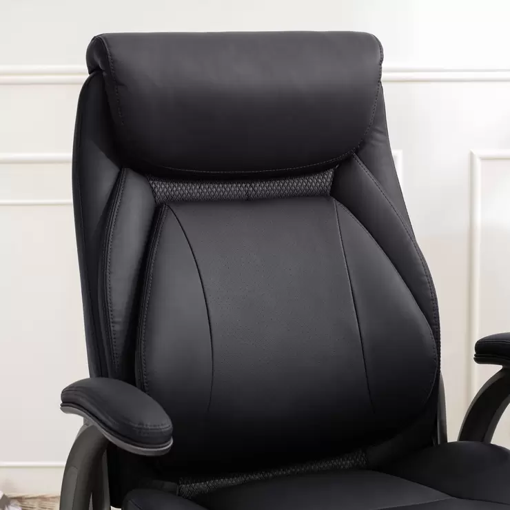 La-Z-Boy Air Lumbar Manager's Office Chair with Flip Up Arms, Black - Image 4