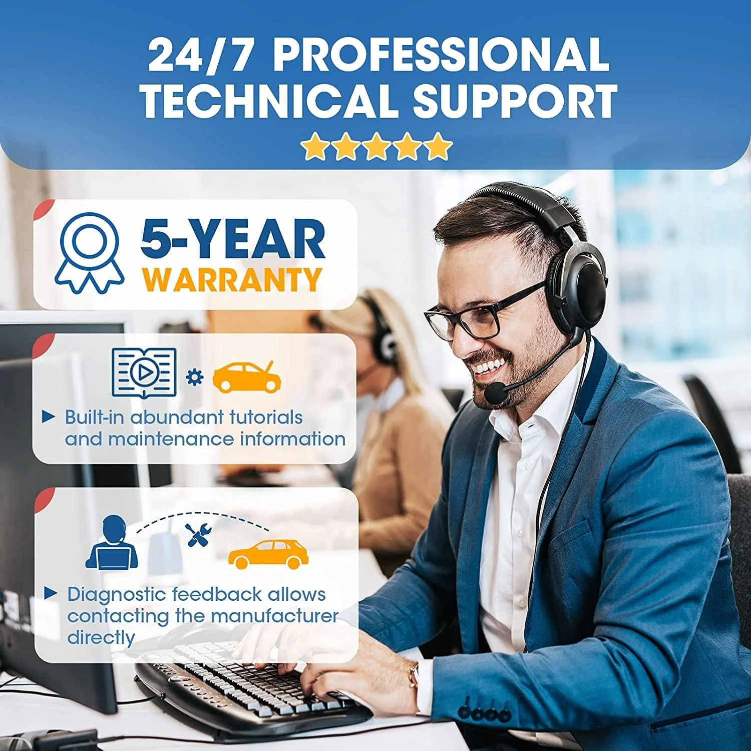 LAUNCH X431 PAD VII, 2023 J2534 Reprogramming Tool, ECU Online Coding, Topology Map Intelligent Diagnostic Scanner, 2 Years Free Update, Upgraded of X431 PAD3/ V+, 50+ Services, Bi-Directional Control - Image 5