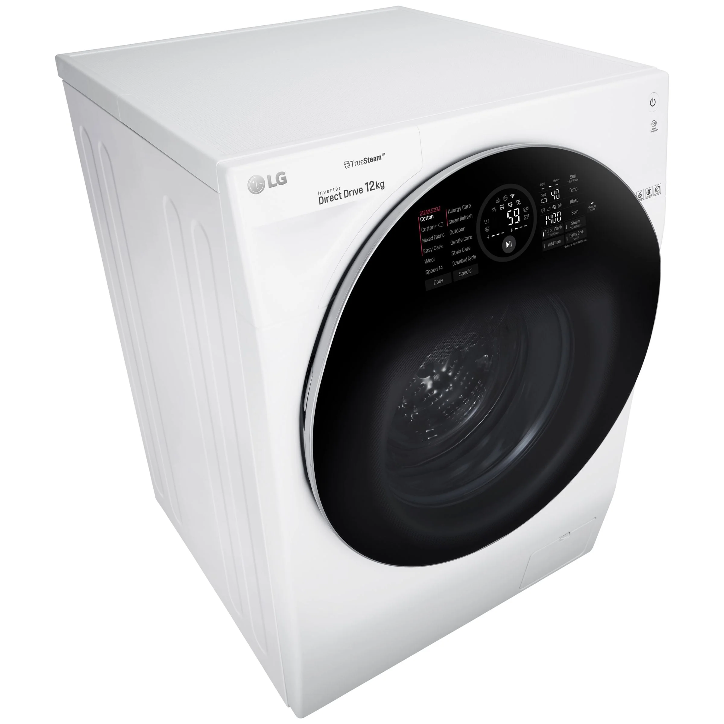 LG FH4G1BCS2 Freestanding Washing Machine, 12kg Load, 1400rpm Spin, White - Image 10