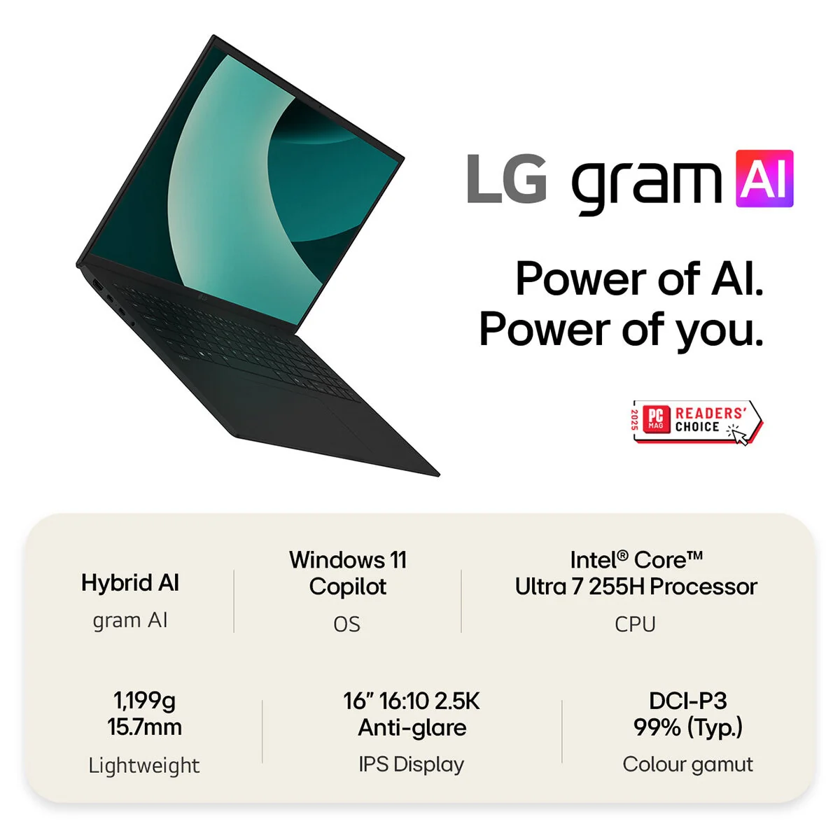 LG gram, Intel Core Ultra 7, 16GB RAM, 1TB SSD, 16 Inch Laptop, 16Z90T-G.AA78A11 - Image 2