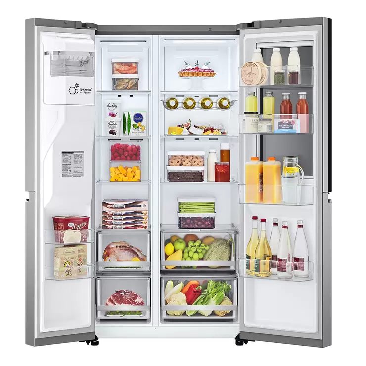 LG Instaview™ Door-In-Door™ GSXV80PZLE, Side by Side Fridge Freezer, E Rated in Shiny Steel - Image 3