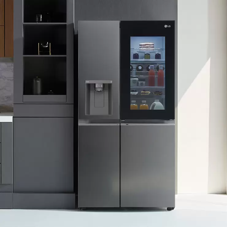 LG Instaview™ Door-In-Door™ GSXV80PZLE, Side by Side Fridge Freezer, E Rated in Shiny Steel - Image 7