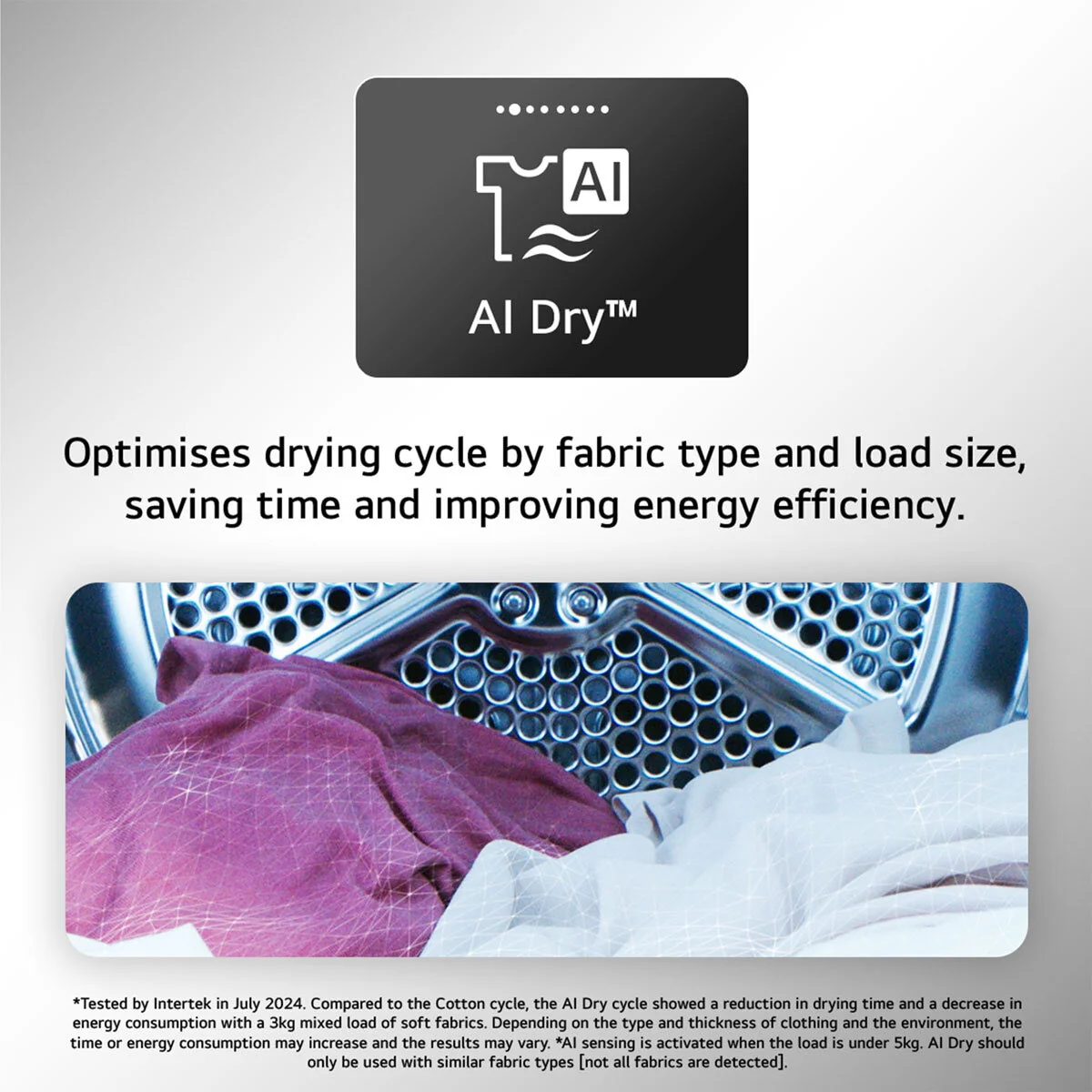 LG RHX7010TWB, 10kg Heat Pump Tumble Dryer, A+++ Rated in White - Image 5
