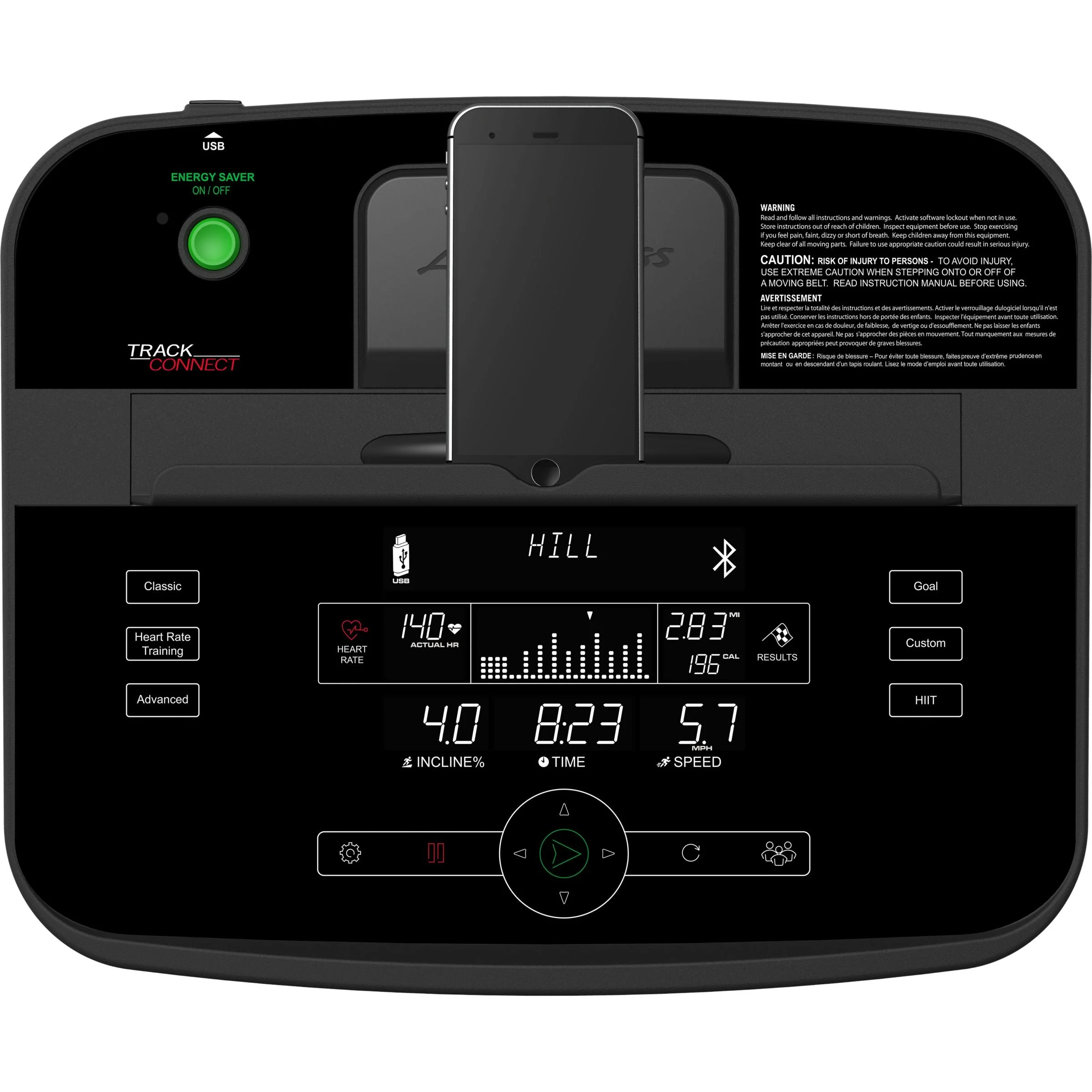 Life Fitness T5 Treadmill, Track Connect Console, Silver - Image 4