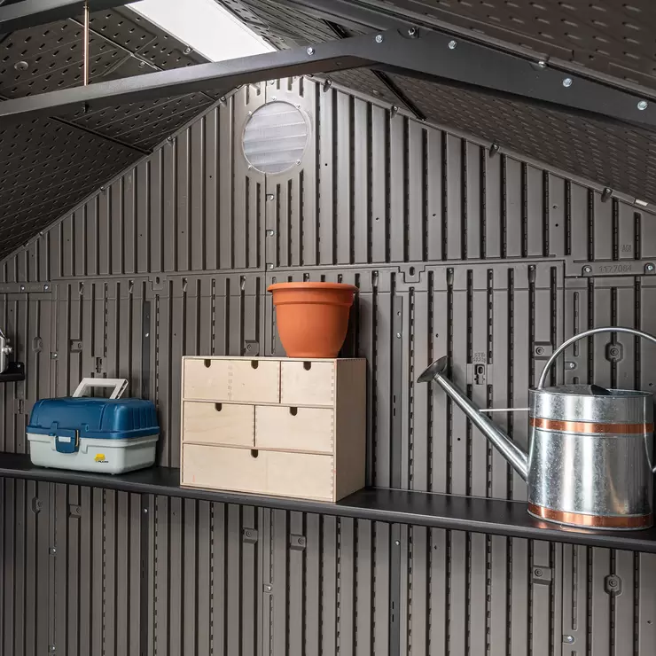 Lifetime 20ft x 8ft (6 x 2.4m) Rough Cut Dual Entry Outdoor Storage Shed - Model 60351 - Image 4