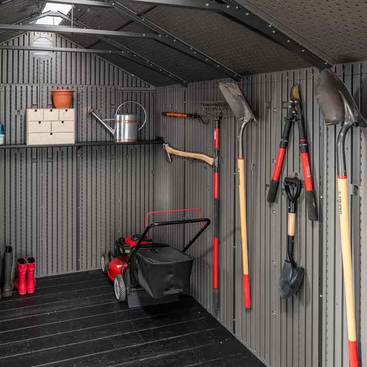 Lifetime 20ft x 8ft (6 x 2.4m) Rough Cut Dual Entry Outdoor Storage Shed - Model 60351 - Image 5