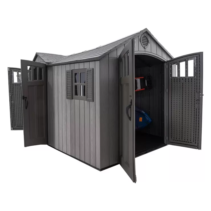 Lifetime 20ft x 8ft (6 x 2.4m) Rough Cut Dual Entry Outdoor Storage Shed - Model 60351 - Image 6