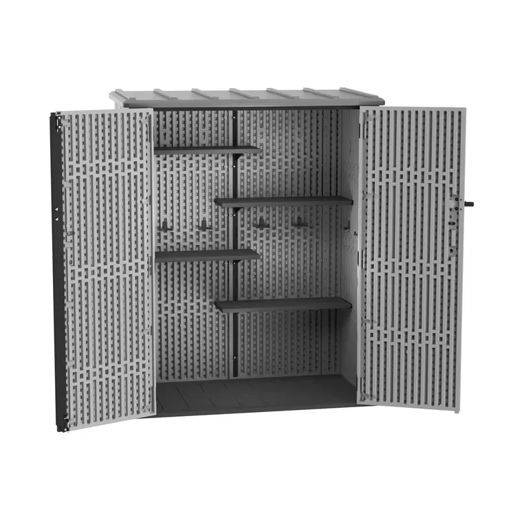 Lifetime 4ft 6" x 2ft 4" (1.4 x 0.7m) Vertical 1,510 Litre Storage Shed with Shelving - Image 8