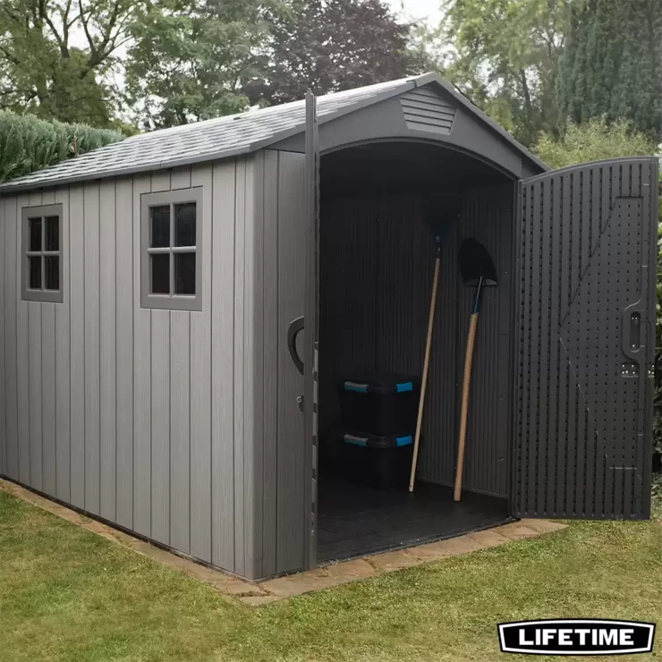 Lifetime 7ft x 9ft 6" (2.1x 2.9m) Rough Cut Storage Shed - Model 60310 - Image 4