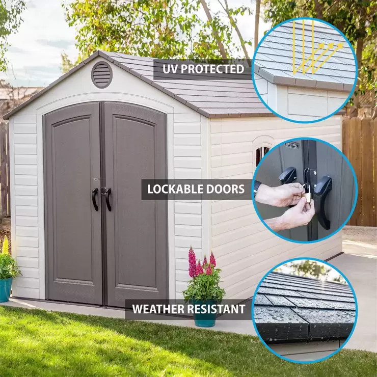 Life-times 8ft x 15ft (2.4 x 4.5m) Storage Shed - Model 60075 - Image 4
