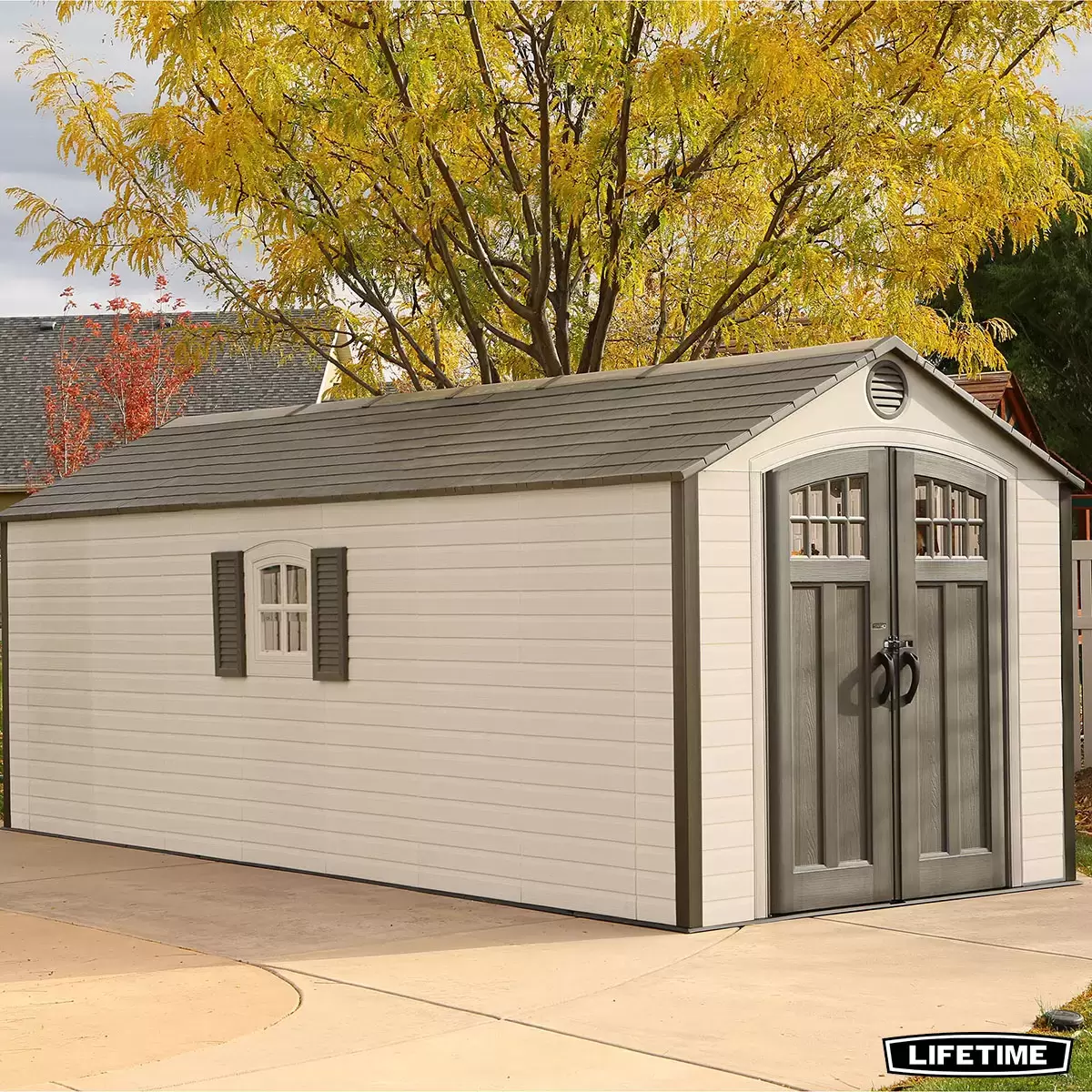Lifetime 8ft x 20ft (2.4 x 6.1m) Storage Shed - Model 60120 - Made from High-Density Polyethylene (HDPE) - Image 3