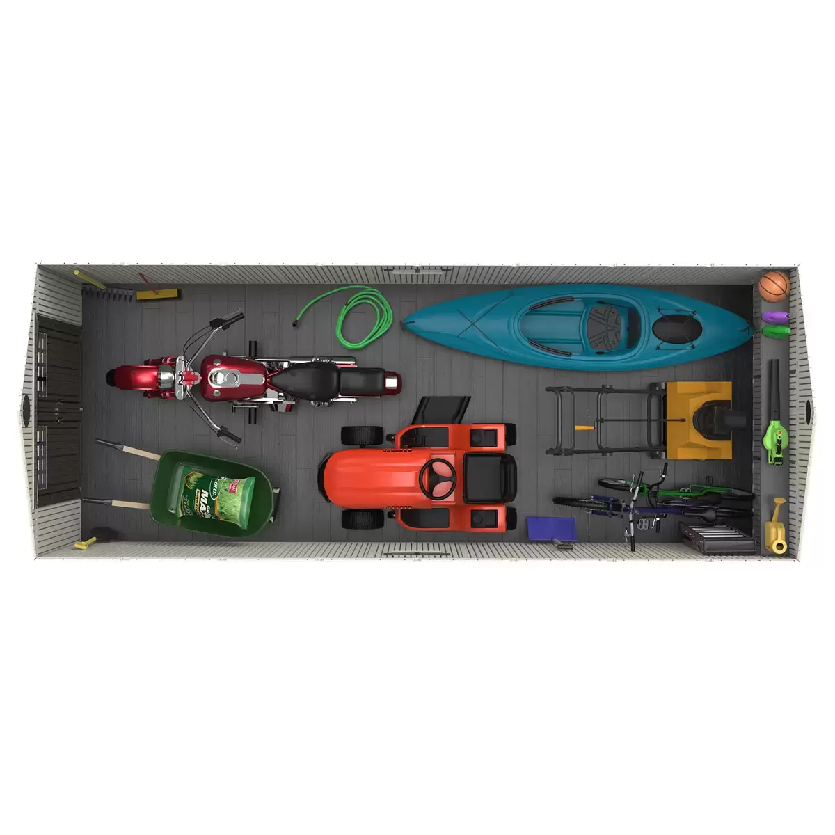 Lifetime 8ft x 20ft (2.4 x 6.1m) Storage Shed - Model 60120 - Made from High-Density Polyethylene (HDPE) - Image 6
