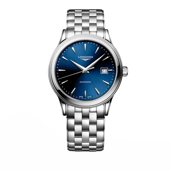 Longines Automatic 40mm Men’s Watch with Blue Material Dial, Stainless Steel Case & Bracelet, 30m Water Resistant / L49844986