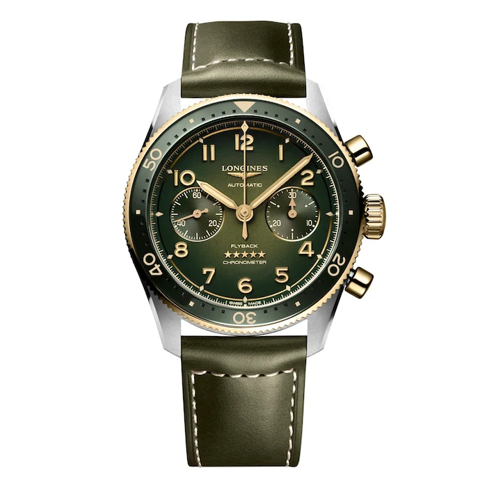 Longines Automatic 42mm Men’s Watch with Green Material Dial, Stainless Steel Case, 100m Water Resistant / L38215532