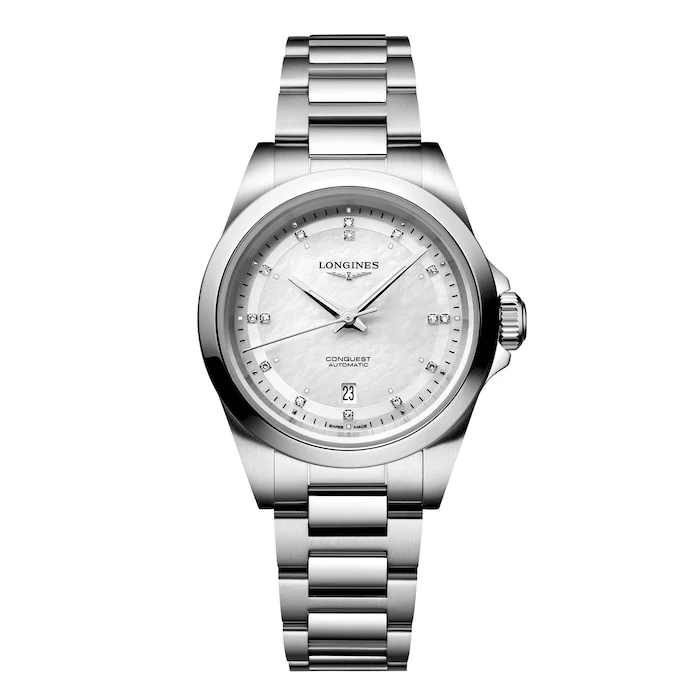 Longines Conquest 30mm Ladies Watch Mother Of Pearl Luxury Watch Swiss Made High Precision Movement L33204876