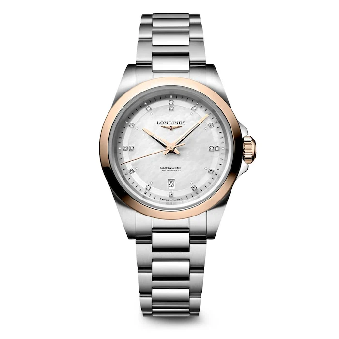 Longines Conquest 30mm Ladies Watch Mother Of Pearl Luxury Watch Swiss Made High Precision Movement L33205876