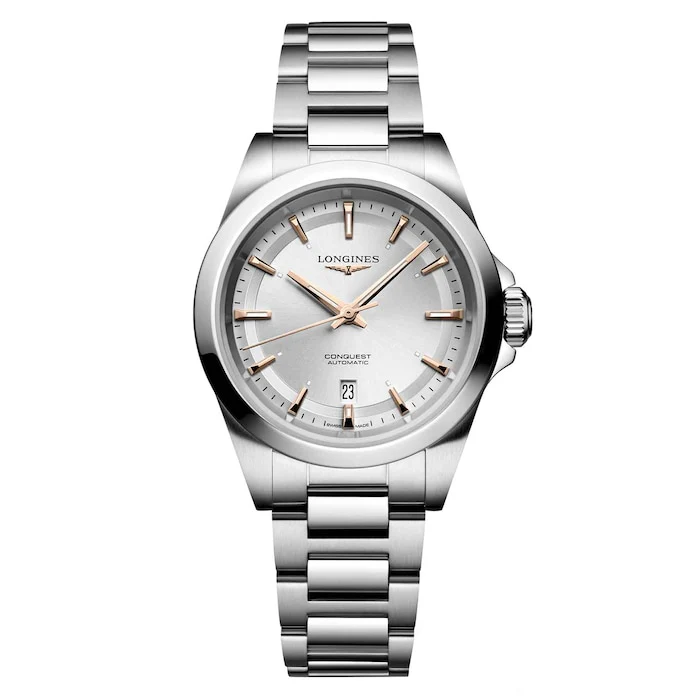Longines Conquest 30mm Ladies Watch Silver Luxury Watch Swiss Made High Precision Movement L33204726
